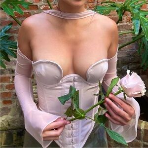 House of CB Mina Crystal Structured Corset Size S‎ NWOT
